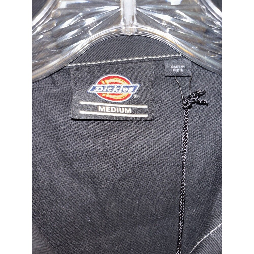 DICKIES Coverall Jumpsuit Women's Large Black Short Sleeve Pants Zip Up NEW - Picture 2 of 6